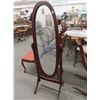 Image 1 : Mahogany Full Length Pedestal Mirror - No Shipping