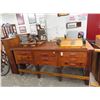 Image 1 : Antique 9 Drawer Work Table w/Dollies and Shelves
