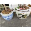 Image 3 : 2-Silk Floral Tree In Porcelain Vase - 2 X $