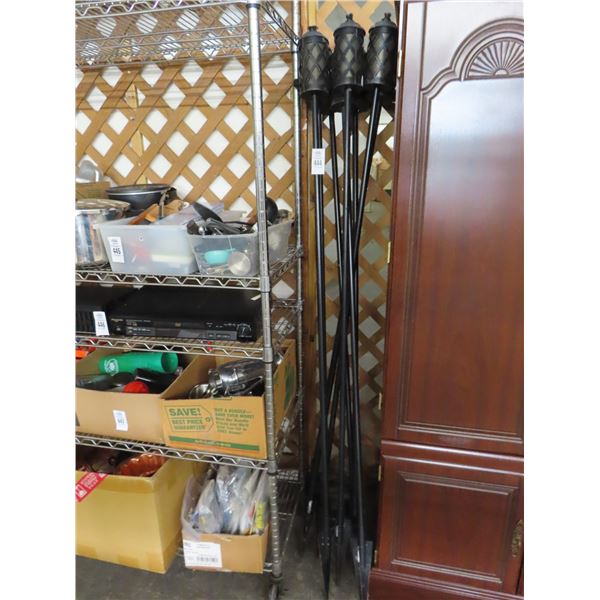 9-Metal Tiki Torches - 9 X $