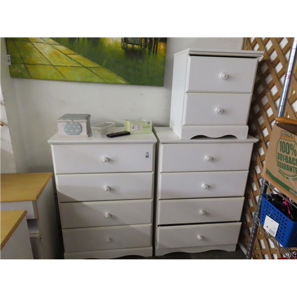 White 4 Drawer Dressers 2, Nightstand and Vanity Items