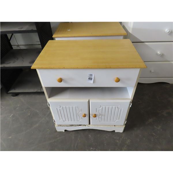 Small White Oak Type Cabinets - Pair
