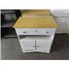 Image 1 : Small White Oak Type Cabinets - Pair