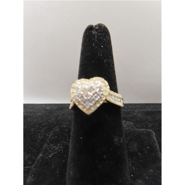 14K Two Tone Gold Diamond Ring w/83 Round Cut Diamonds 4.1g - Replacement