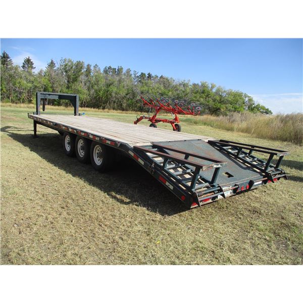2008 Trailtech P2 Prospector Gooseneck 30' (24' Deck), Beaver Tail Flat Deck Trailer (10954KG/24150L