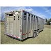 Image 4 : 2005 Wilson Ranch Hand 24' Gooseneck Aluminium Cattle Trailer, (2) Dividers, 2 Way End Gate.   VIN#1