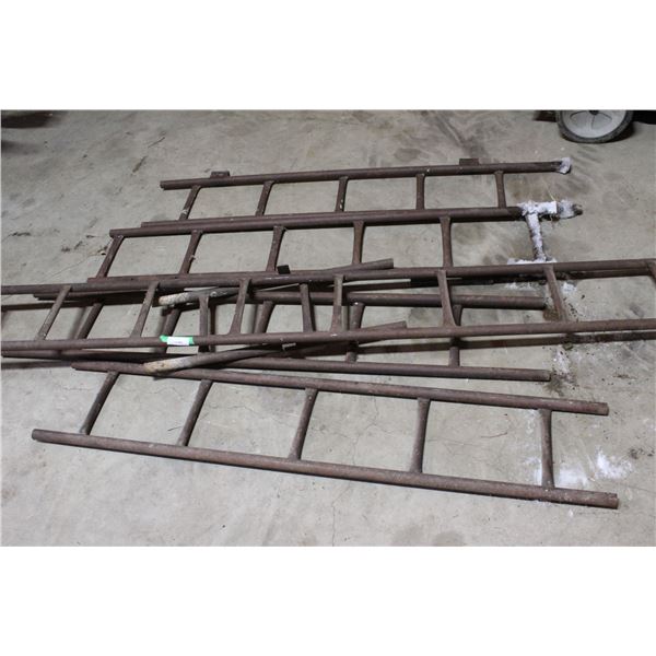 Metal Bin Ladders - Approximately 30 feet