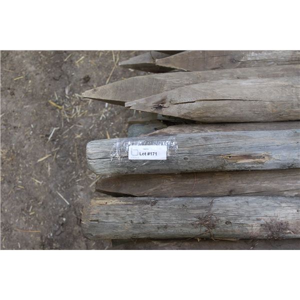 (50) Six Foot Wooden Fence Posts