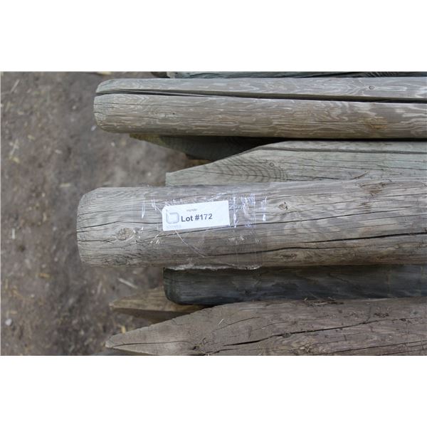 (50) Six Foot Wooden Fence Posts