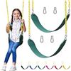 Image 1 : Lot of 1 2-Pack Green Swing Set Seats - Heavy Duty - With 66" Chain - For Outdoors - Brand New