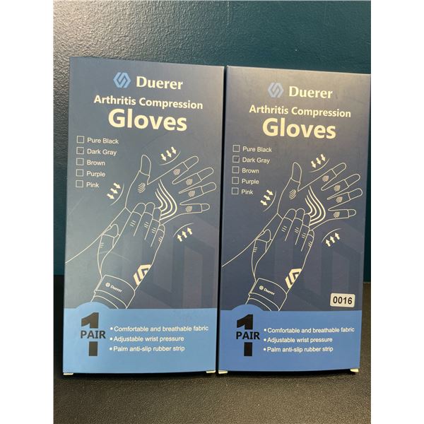 Lot of 2 Pairs of Arthritis Compression Gloves - Brand New