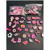 Image 1 : Lot of 3 Multi-Packs of Croc Shoe Charms - Girly/Pink Design - 35PCS Per Pack - New