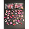 Image 1 : Lot of 3 Multi-Packs of Croc Shoe Charms - Girly/Pink Design - 35PCS Per Pack - New