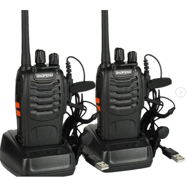 Lot of 1 Baofeng (Model BF-88A) 2-Pack Rechargeable Walkie Talkies - Brand New!