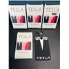 Image 1 : Lot of 4 Tesla Key Card Holders/Pouches - Black/White - Brand New
