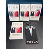 Image 1 : Lot of 4 Tesla Key Card Holders/Pouches - Black/White - Brand New