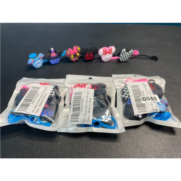 Lot of 4 Multi-Packs of Disney/Mickey Design Straw Toppers for Stanley Tumblers/Mugs - Brand New!