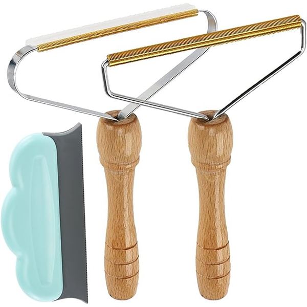 Lot of 4 Packs Pet Lint Remover Kits - Reusable Fabric Scrapers for Pet Hair - 3PCs Each - New