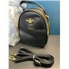 Image 2 : Lot of 2 Women's Mini Black Leather Backpacks/Purses - 7 inch Height - Brand New