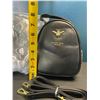 Image 5 : Lot of 2 Women's Mini Black Leather Backpacks/Purses - 7 inch Height - Brand New