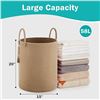 Image 2 : Lot of 1 Youdenova Jute Rope Laundry Hamper Basket/Toy Storage Basket - 58L Tall - Brand New
