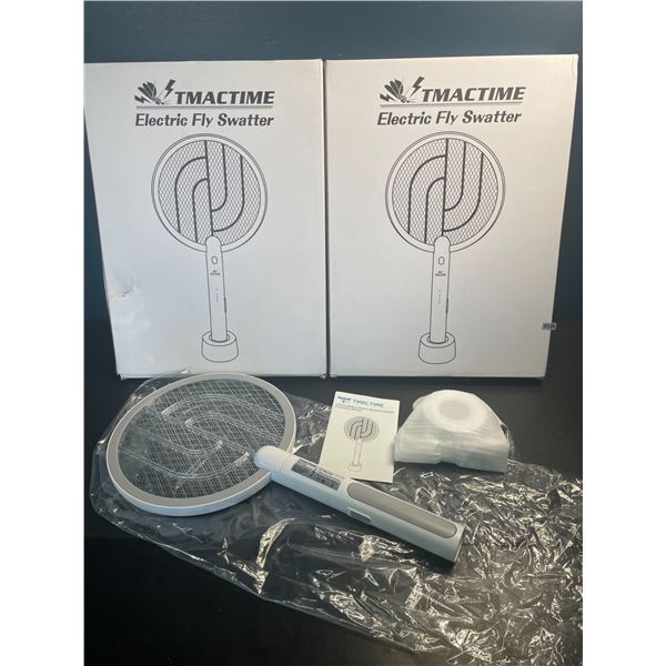 Lot of 2 Tmactime Electric Fly Swatters - Rechargeable - Brand New!