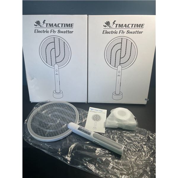 Lot of 2 Tmactime Electric Fly Swatters - Rechargeable - Brand New!