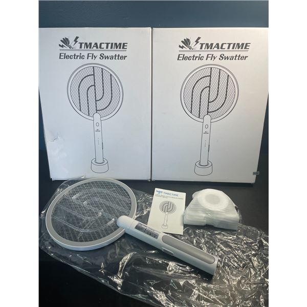 Lot of 2 Tmactime Electric Fly Swatters - Rechargeable - Brand New!