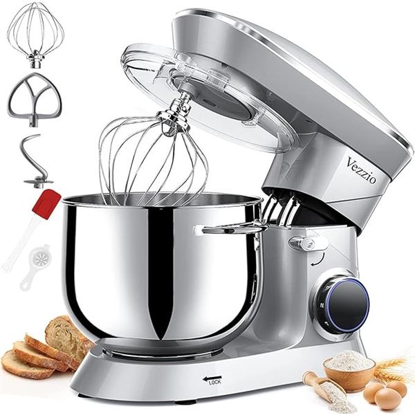 Lot of 1 Vezzio 9.5Qt Electric Kitchen Stand Mixer - 10-Speed - 660W Electric Stand Mixer - NEW