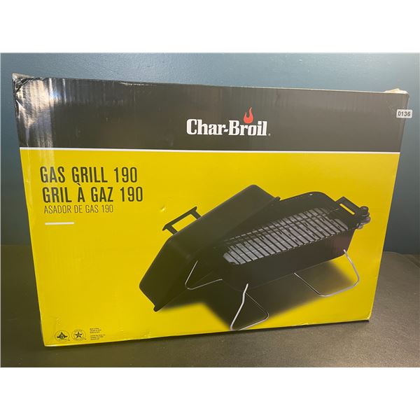 Lot of 1 Char-Broil Gas Grill 190 - 1 Burner Deluxe Portable Gas Tabletop Grill - Brand New!