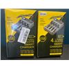 Image 1 : Lot of 2 Li-Ion Battery 4-Slot Smart Chargers - Brand New