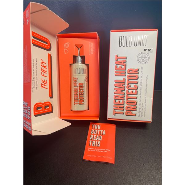 Lot of 2 Bold-Uniq Thermal Heat Protector Sprays - Pre-Styling Heat Shield for All Hair Types - New!