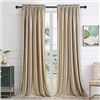 Image 1 : Lot of 1 Pack of Primrose Velvet Blackout Curtains - Set of 2 Panels - 84inch Length - New