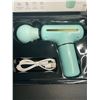 Image 2 : Lot of 1 Mini Handheld/Portable Massage Gun - Teal Colour - Brand New