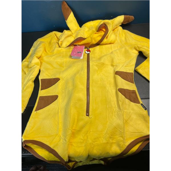 Lot of 1 Hooded Pikachu Women's Wearable Zip-Up Onesie/Halloween/Cosplay Outfit - Size Medium