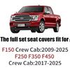 Image 6 : Lot of 1 Set of Seat Covers for Ford F-150 (2009-2025) Trucks - Waterproof Leather 5PCs Set - NEW