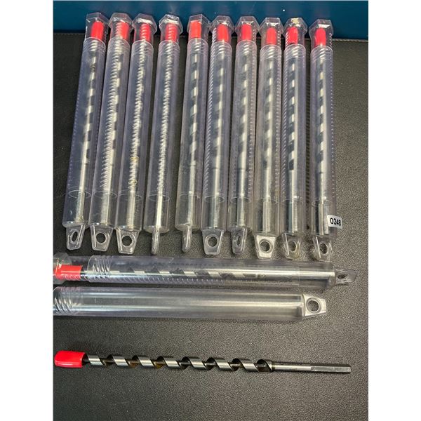 Lot of 12 Auger Drill Bits - New