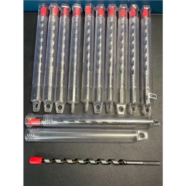 Lot of 12 Auger Drill Bits - New