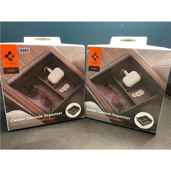 Lot of 2 Spigen Center Console Organizers for Tesla Model X 