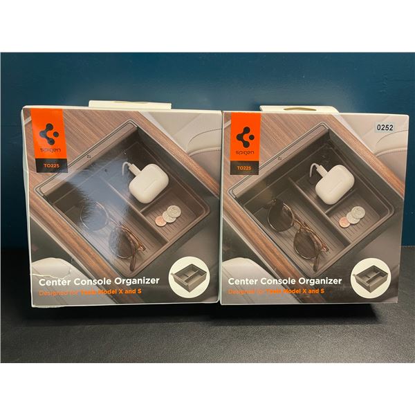 Lot of 2 Spigen Center Console Organizers for Tesla Model X 