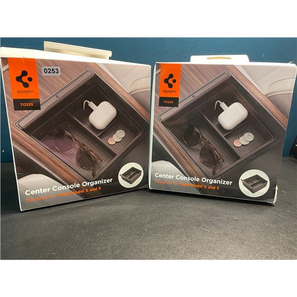 Lot of 2 Spigen Center Console Organizers for Tesla Model X 