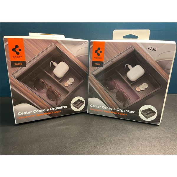 Lot of 2 Spigen Center Console Organizers for Tesla Model X 