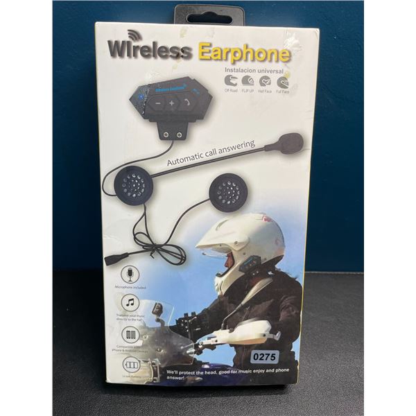 Lot of 1 KIMISS Wireless Earphone/Handsfree Motorcycle Helmet Headset - Brand New