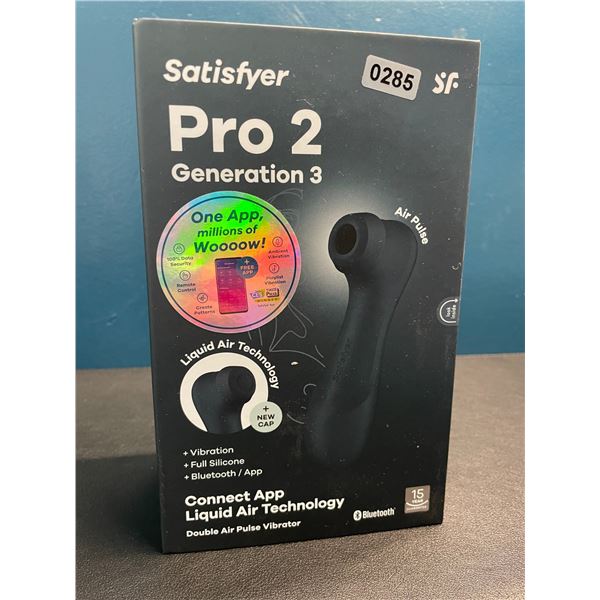 Lot of 1 Satisfyer Pro 2 Generation 3 Double Air Pulse Vibrator w/ Bluetooth App Control - Brand New