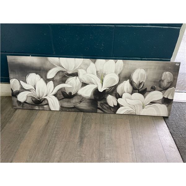 Lot of 1 Floral Canvas Wall Art Piece - Large 47-Inch Size - Brand New