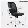 Image 2 : Lot of 1 Ergonomic Office Chair/Computer Desk Chair w/ Flip Arms, Swivel, Adjustable Height - NEW