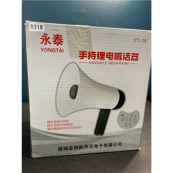 Lot of 1 Handheld Megaphone - Brand New! Great for Events, Sports Games, etc.