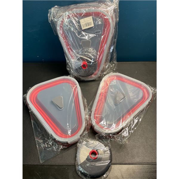 Lot of 2 Packs of Pizza Slice Storage Containers - 2 Per Pack/4Total - Brand New