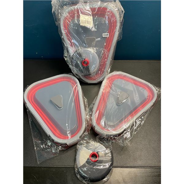 Lot of 2 Packs of Pizza Slice Storage Containers - 2 Per Pack/4Total - Brand New