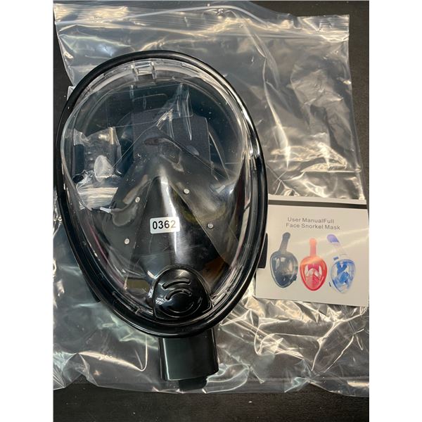 Lot of 1 Full Face Diving/Snorkeling Mask - Black - New